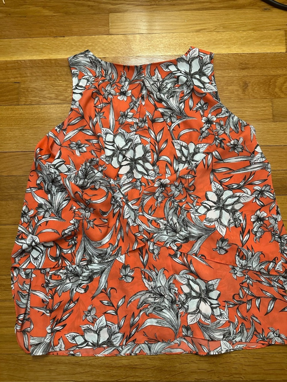 Zac & Rachel Coral Floral Sleeveless Tank Top Size Large - Picture 3 of 7